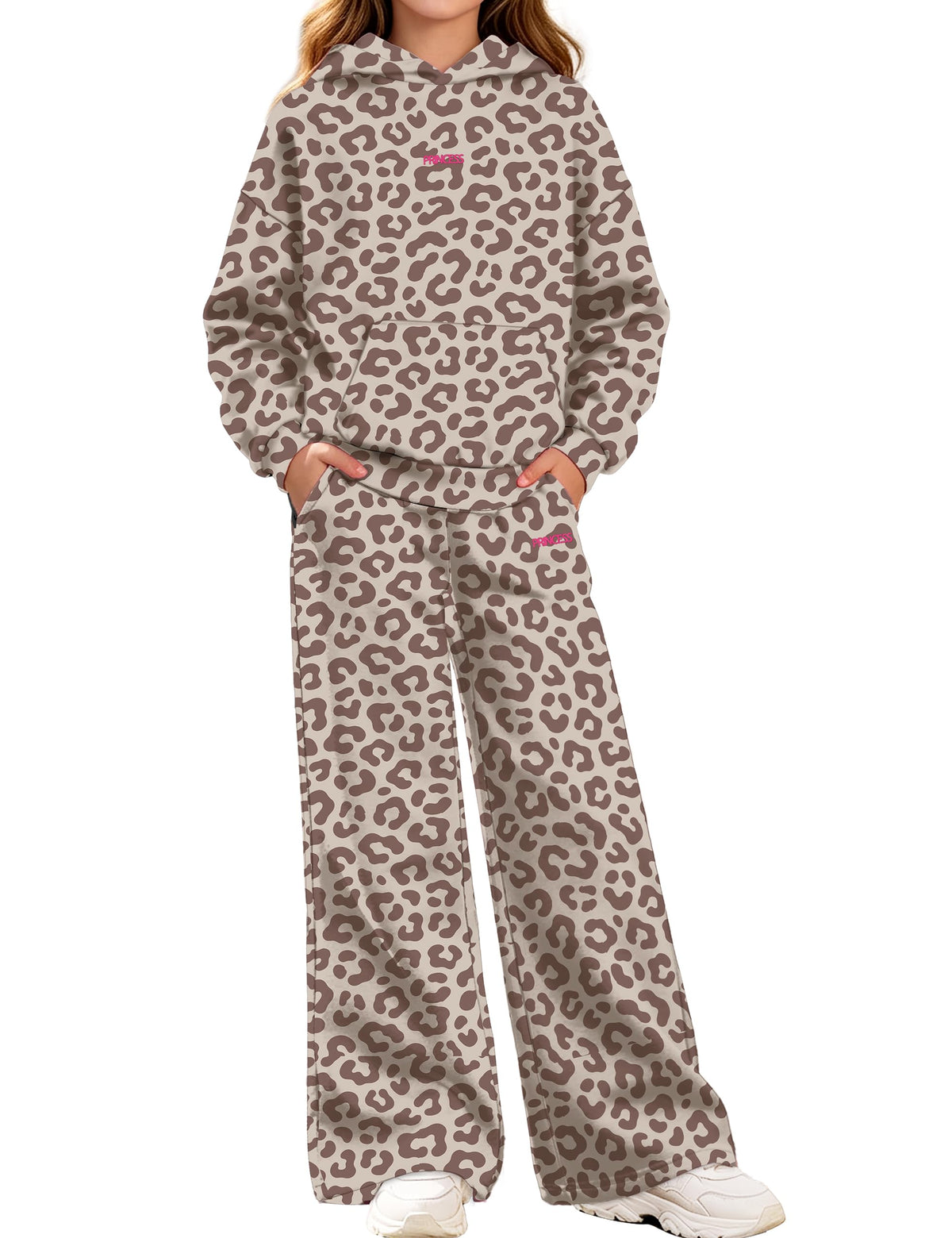 MIGU Girls Clothes 2-Piece Fall Winter Hoodie and Sweatpants Set 6-12 Years