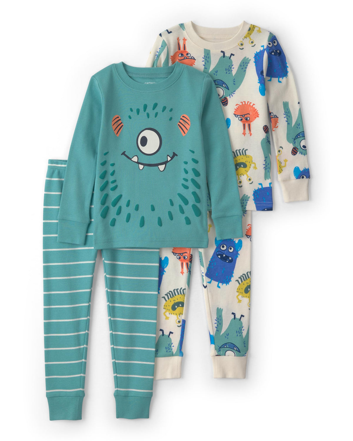 Carter's Boys' 4-piece Tight Fit Cotton Pajama Set