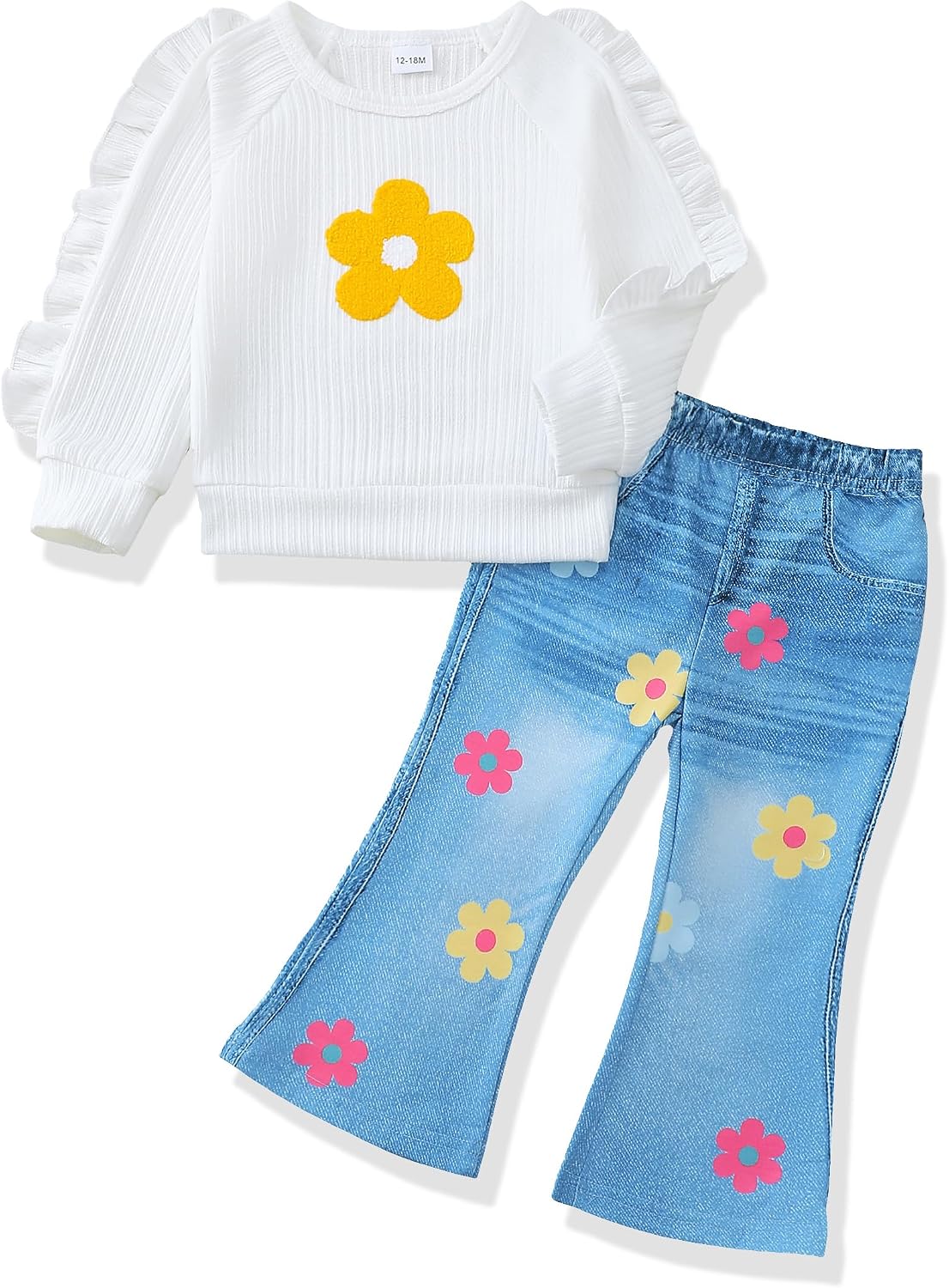 Renotemy Toddler Baby Girl Clothes Fall Winter Outfits Gifts 12Months-5T