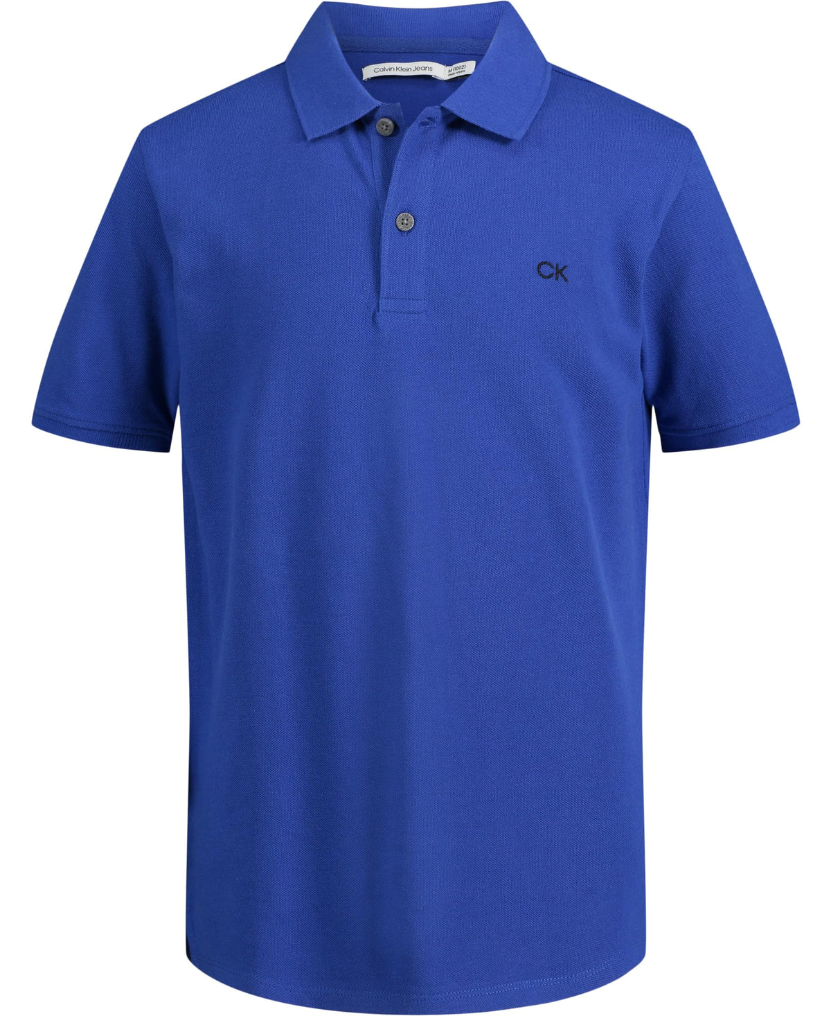 Calvin Klein Boys Short Sleeve Micro Pique Solid Polo, Button Closure, Soft & Comfortable