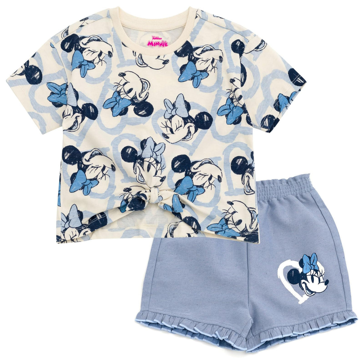 Disney Minnie Mouse Girls' 2-Piece Graphic T-Shirt and Shorts Set