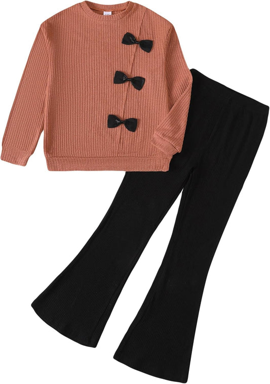 Girls Clothes 6-12Y Teen Girl Bow Outfits Kids Winter Clothing