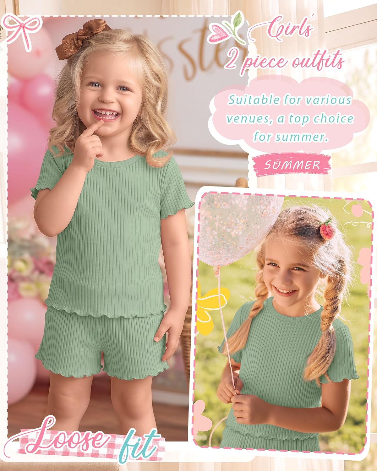 Toddler Girls' Summer Sets Outfits