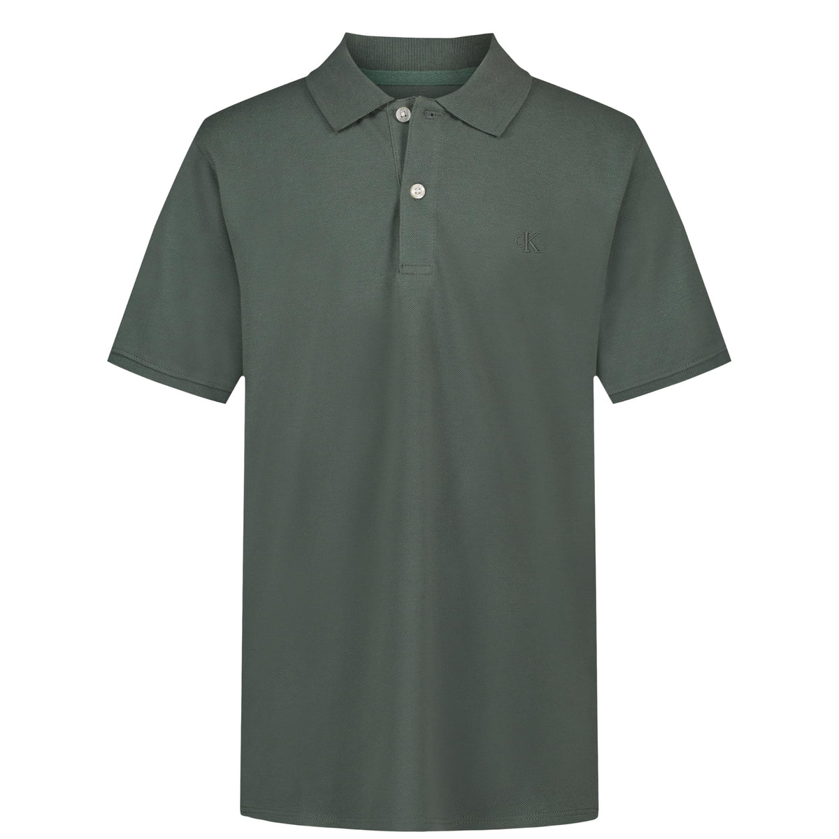 Calvin Klein Boys Short Sleeve Micro Pique Solid Polo, Button Closure, Soft & Comfortable