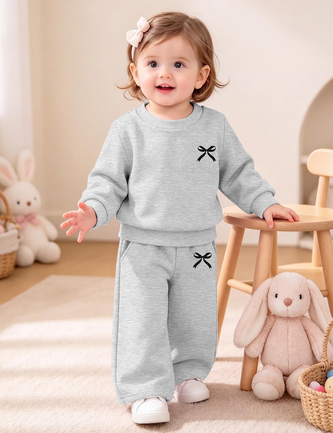 Toddler Girl Clothes 12M-4T Pullover Pant Sets Outfits With Pockets