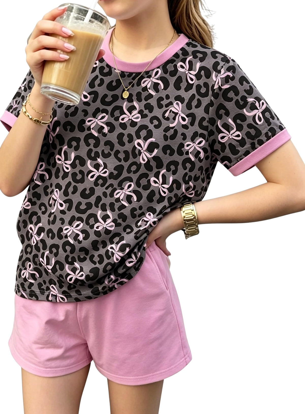Girls Clothes Summer 2 Piece Outfits Cute Strawberry Lemon Shell Graphic Tee+ Striped Shorts Set Kids Clothing Sets