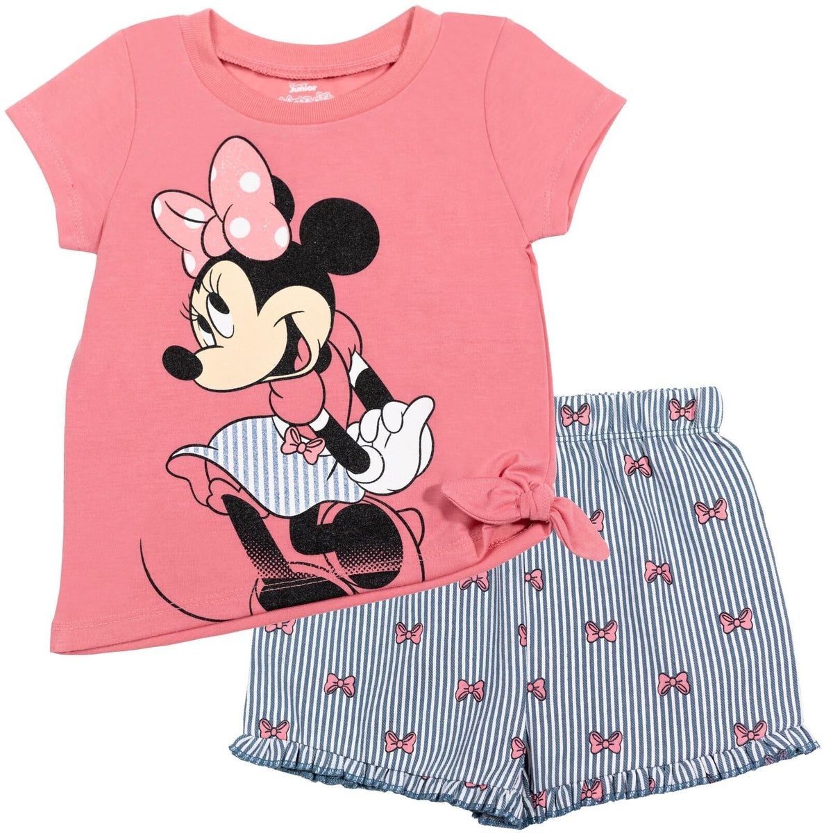 Disney Minnie Mouse Girls' 2-Piece Graphic T-Shirt and Shorts Set