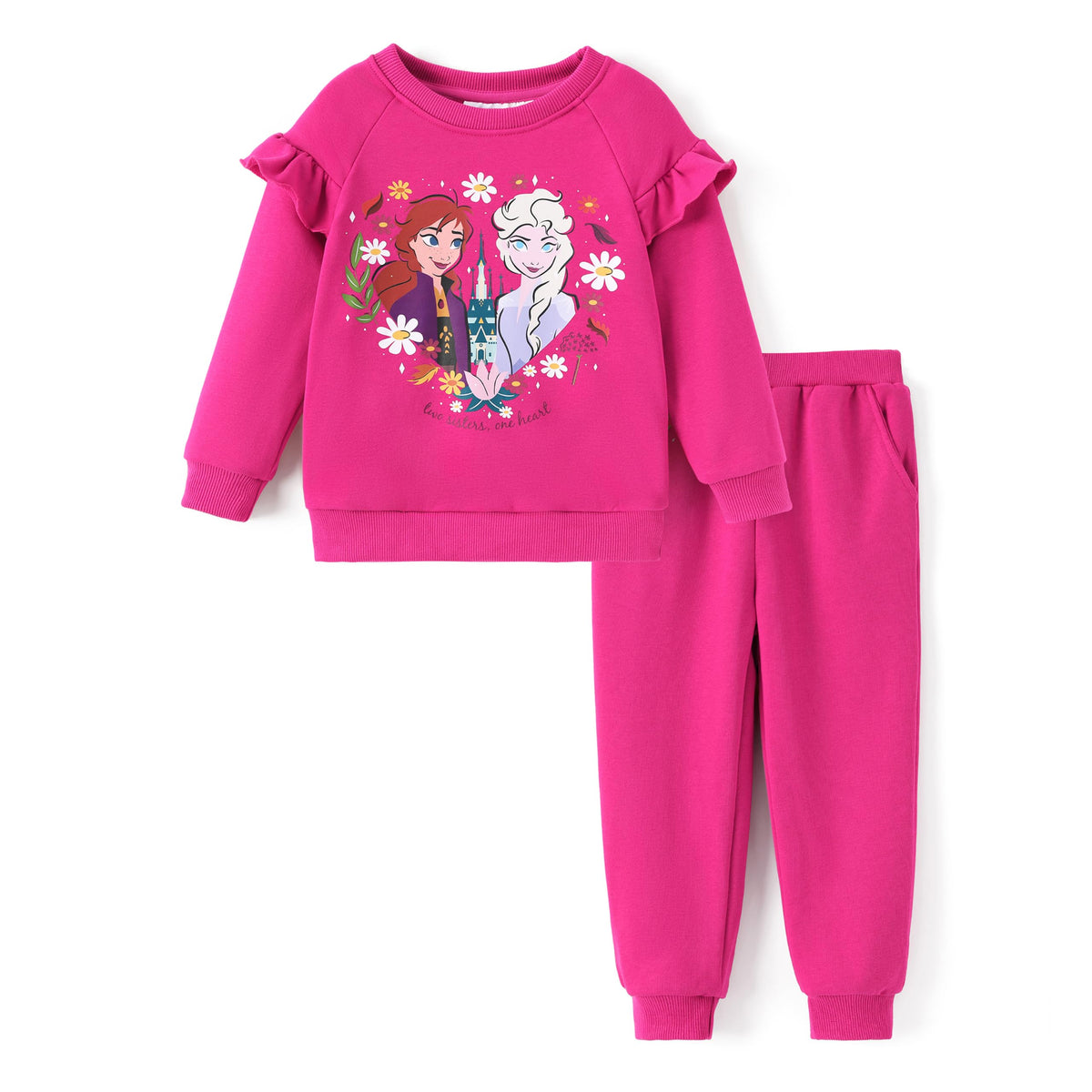 Disney Outfits for Girls Long Sleeve Shirt Pocket Pant Toddler Sweatsuit