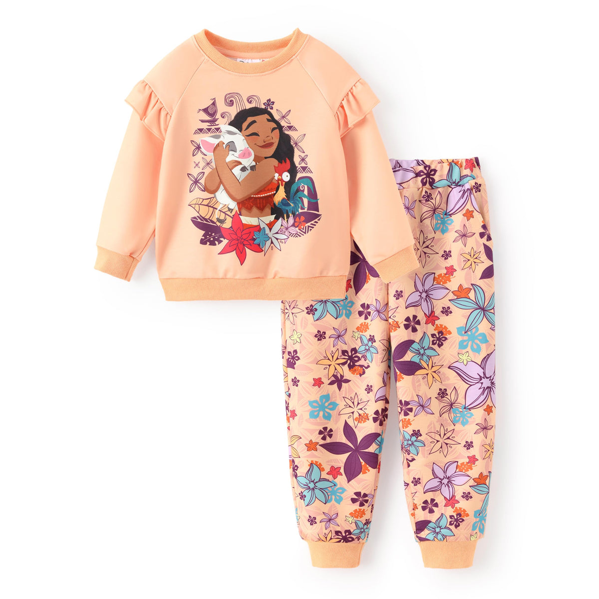 Disney Outfits for Girls Long Sleeve Shirt Pocket Pant Toddler Sweatsuit
