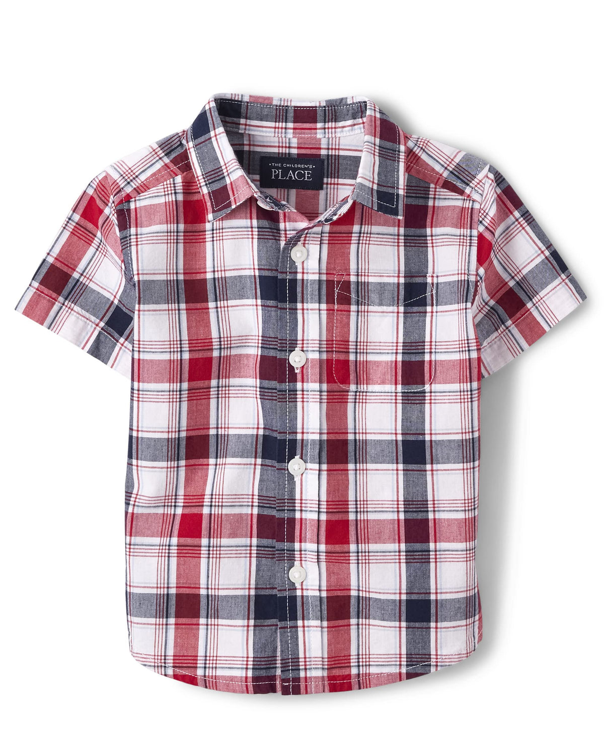 The Children's Place boys Short Sleeve Button Up Shirt