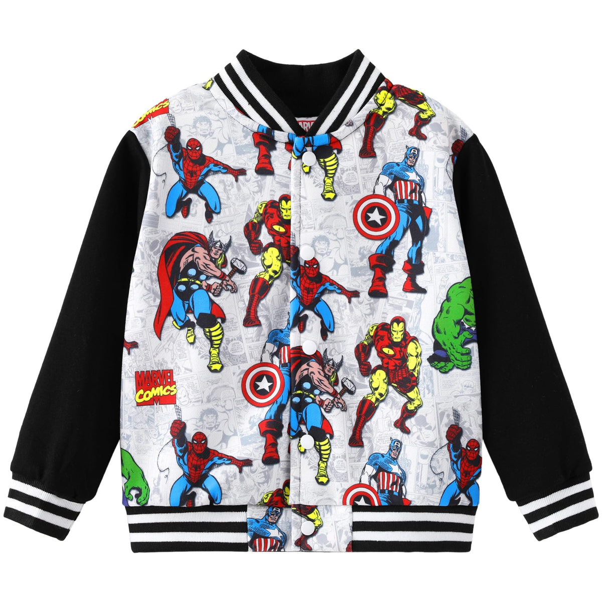 Disney Bomber Jacket Spider Man Marvel Toy Story Cars Varsity Cardigan2-13Y