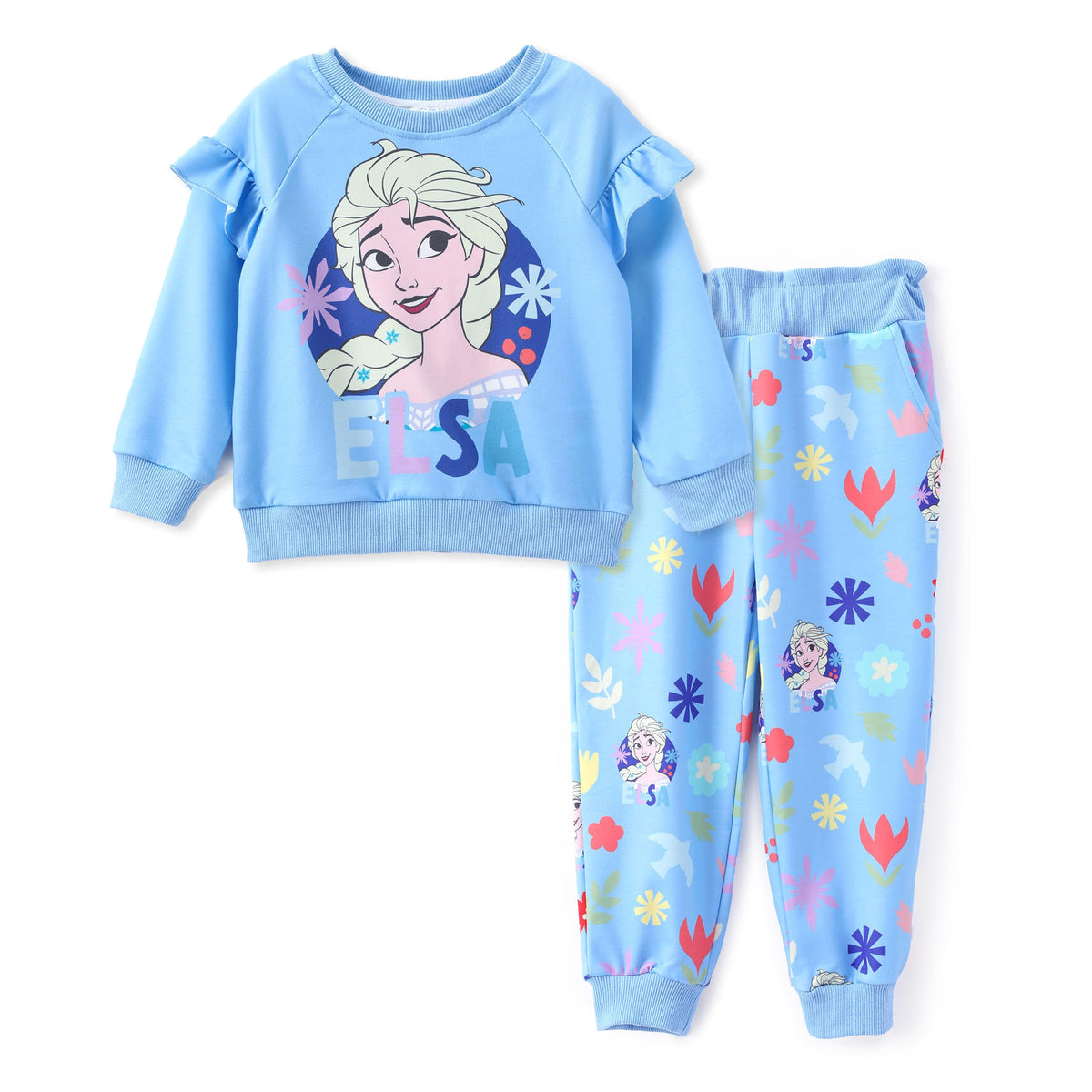 Disney Outfits for Girls Long Sleeve Shirt Pocket Pant Toddler Sweatsuit