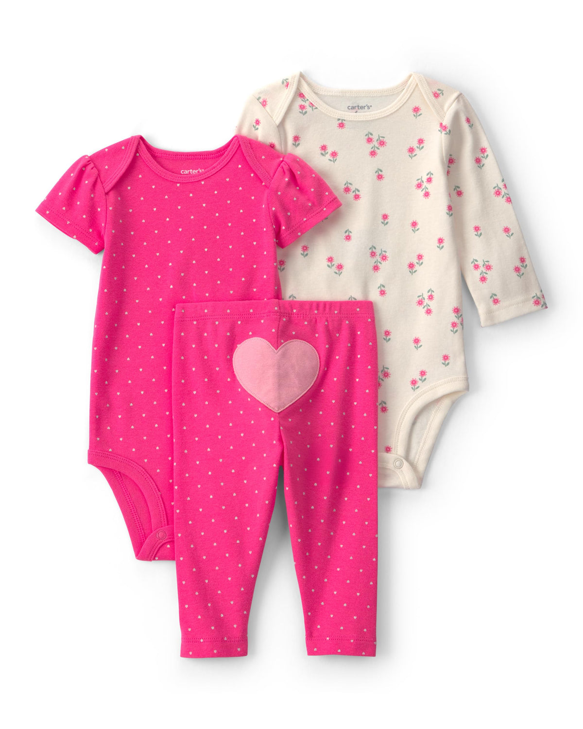 Carter's Baby Girls' 3-piece Bodysuit Pant Sets