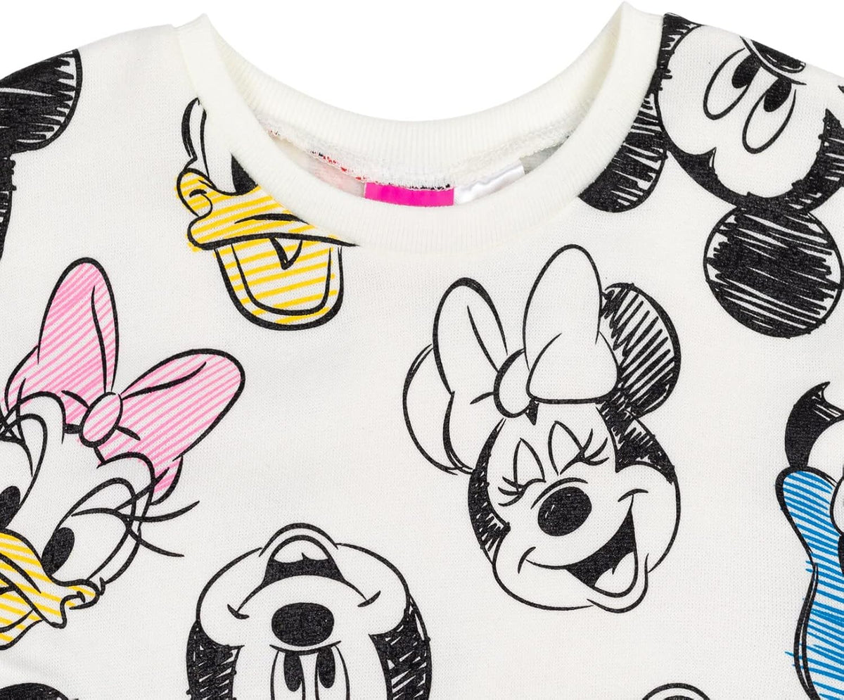 Disney Minnie Mouse Fleece Sweatshirt and Leggings Outfit Set Infant to Big Kid Sizes (12 Months - 14-16)