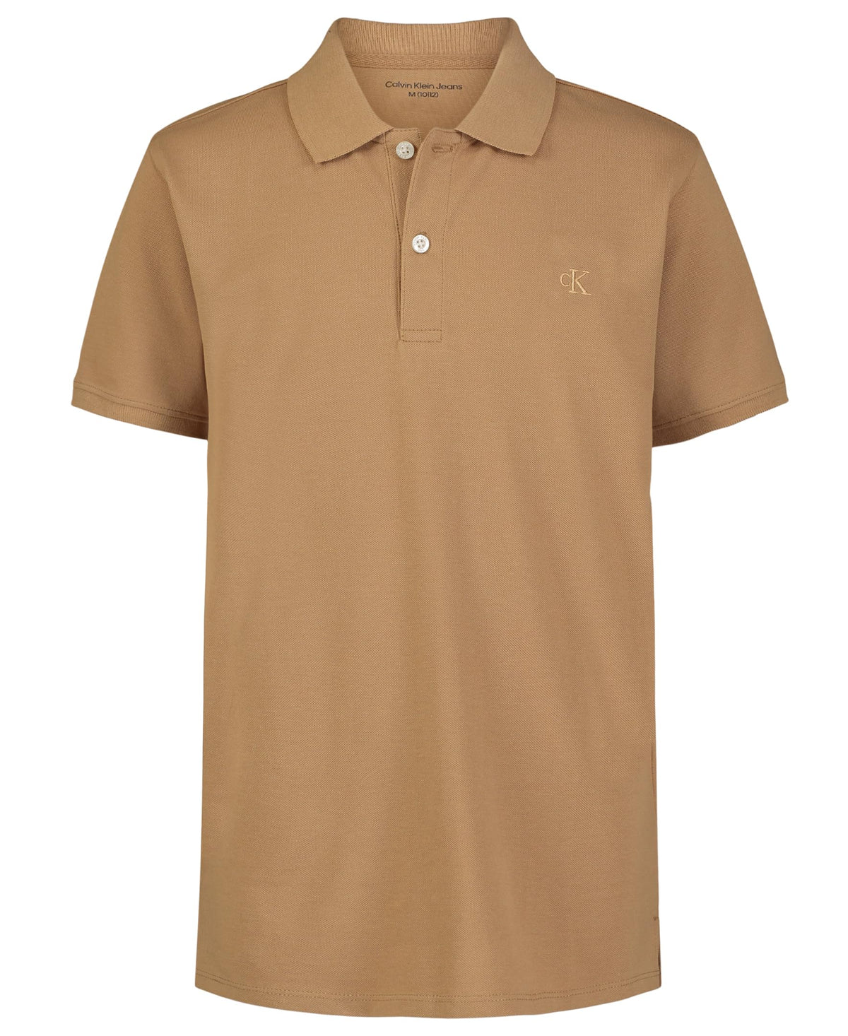 Calvin Klein Boys Short Sleeve Micro Pique Solid Polo, Button Closure, Soft & Comfortable