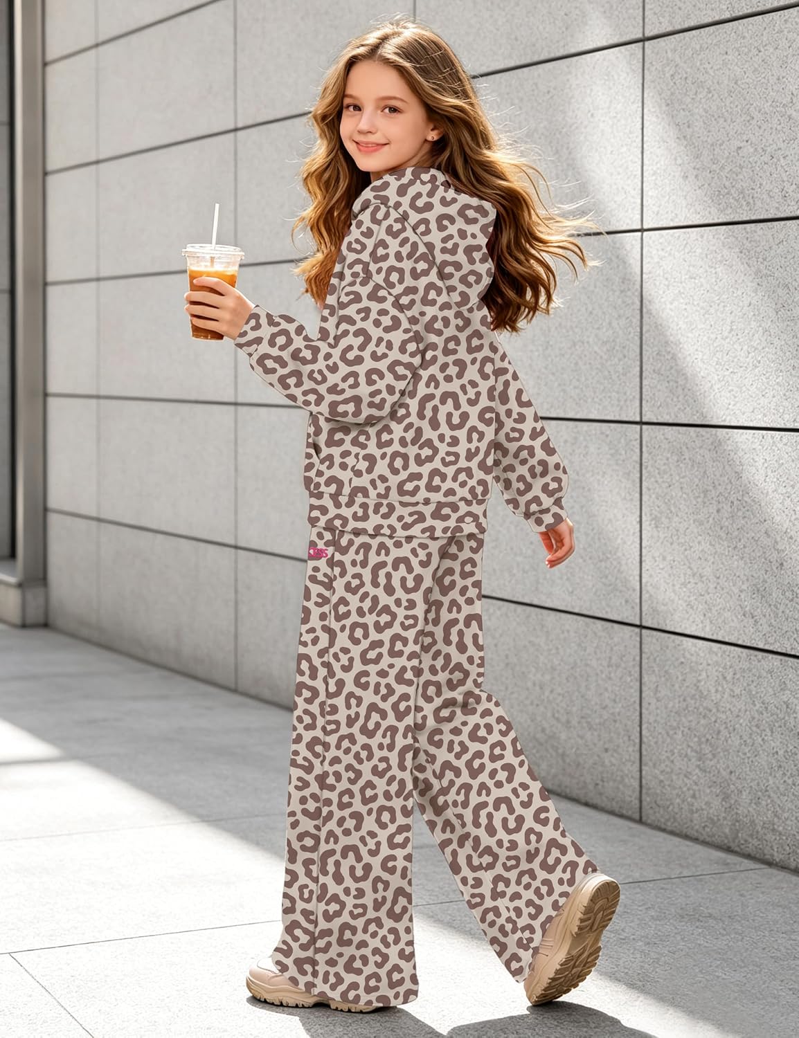MIGU Girls Clothes 2-Piece Fall Winter Hoodie and Sweatpants Set 6-12 Years