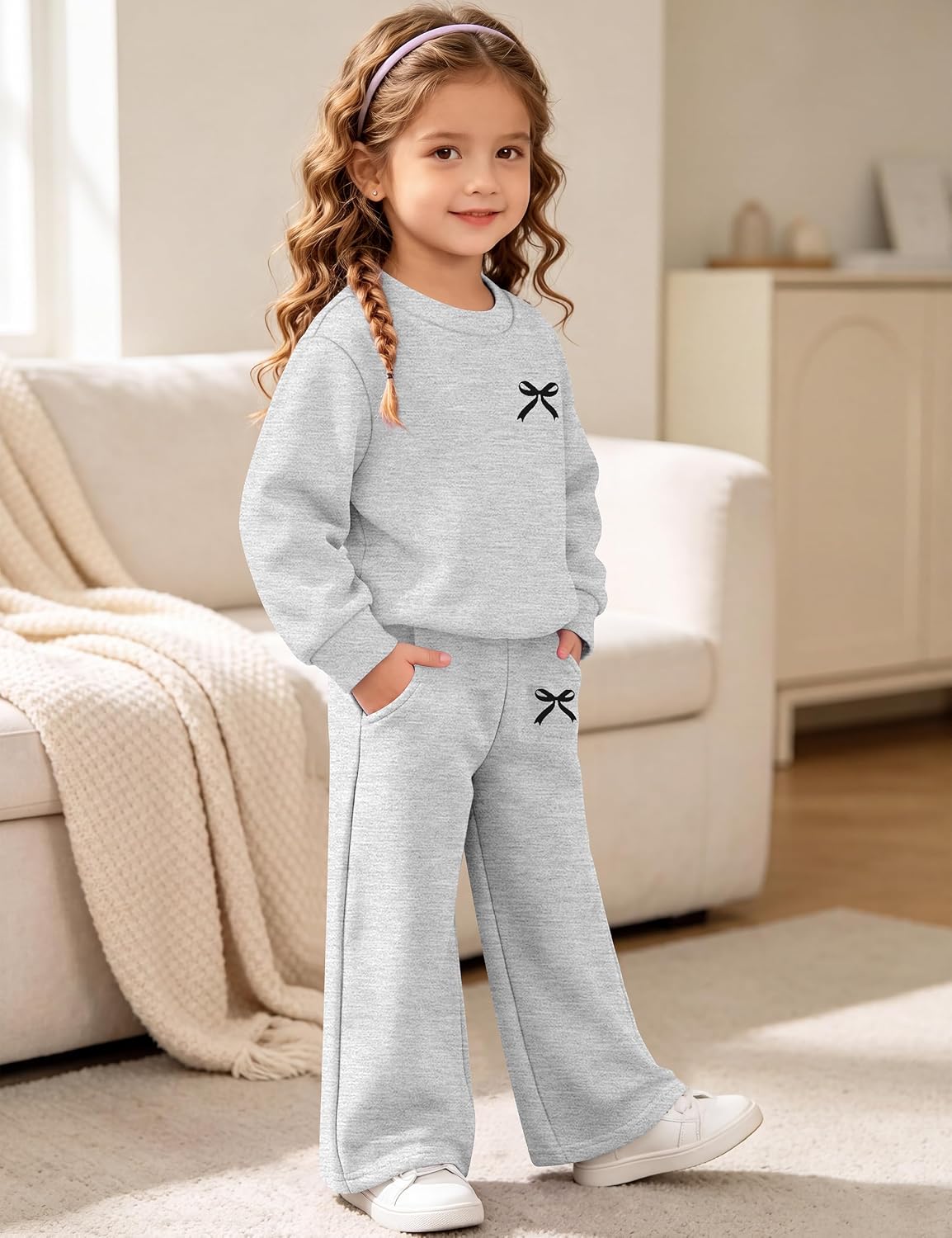Toddler Girl Clothes 12M-4T Pullover Pant Sets Outfits With Pockets