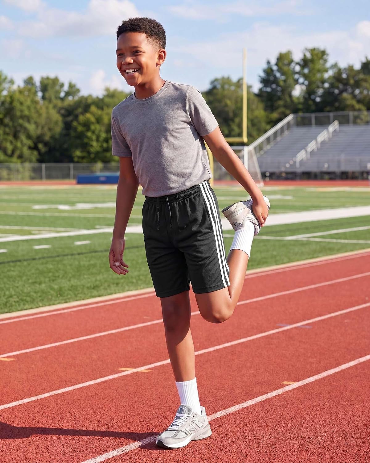 5 Pack Boys' Mesh Athletic Shorts Basketball Kids Soccer Sports Pockets