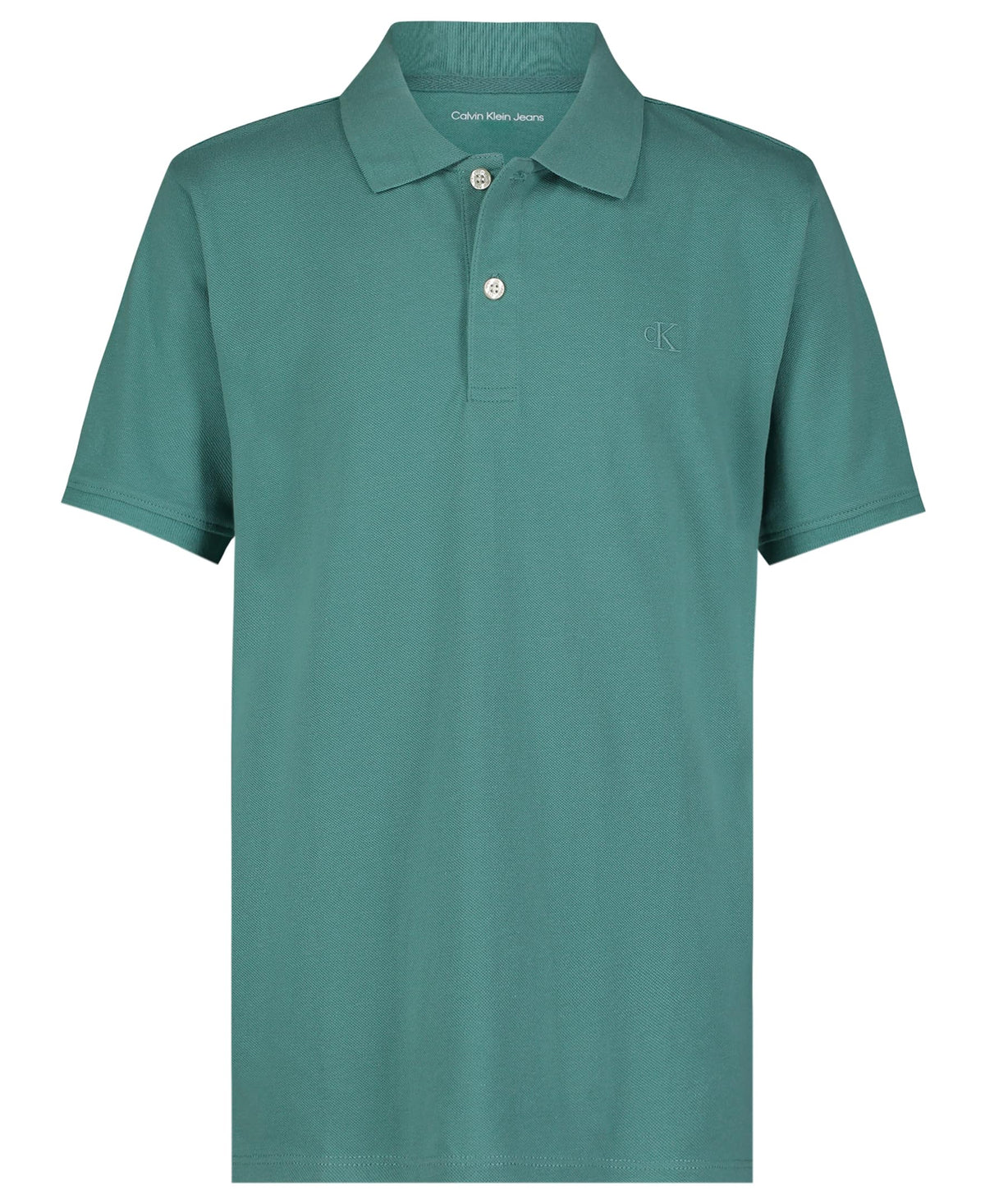 Calvin Klein Boys Short Sleeve Micro Pique Solid Polo, Button Closure, Soft & Comfortable