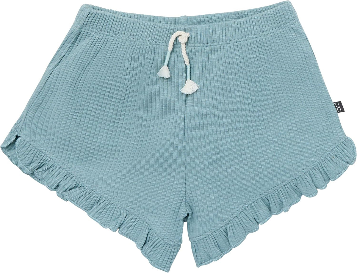Modern Moments by Gerber Baby Girls' 4-piece Set (2 Flutter Sleeve Top & 2 Ruffle Wide Leg Short)