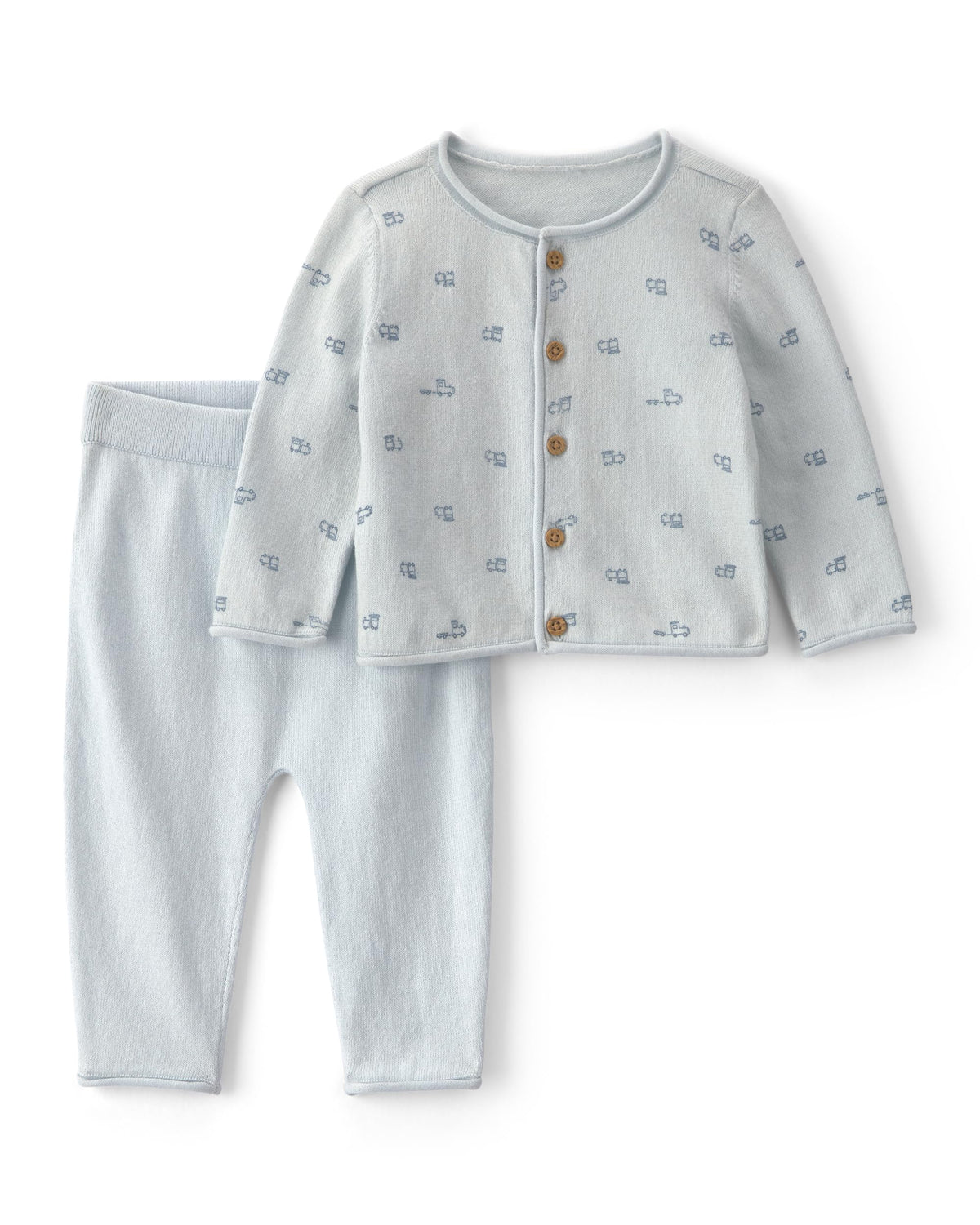 Carter's Baby Boys' 2-piece Pant Set Navy Blue Grey Little Champ Print