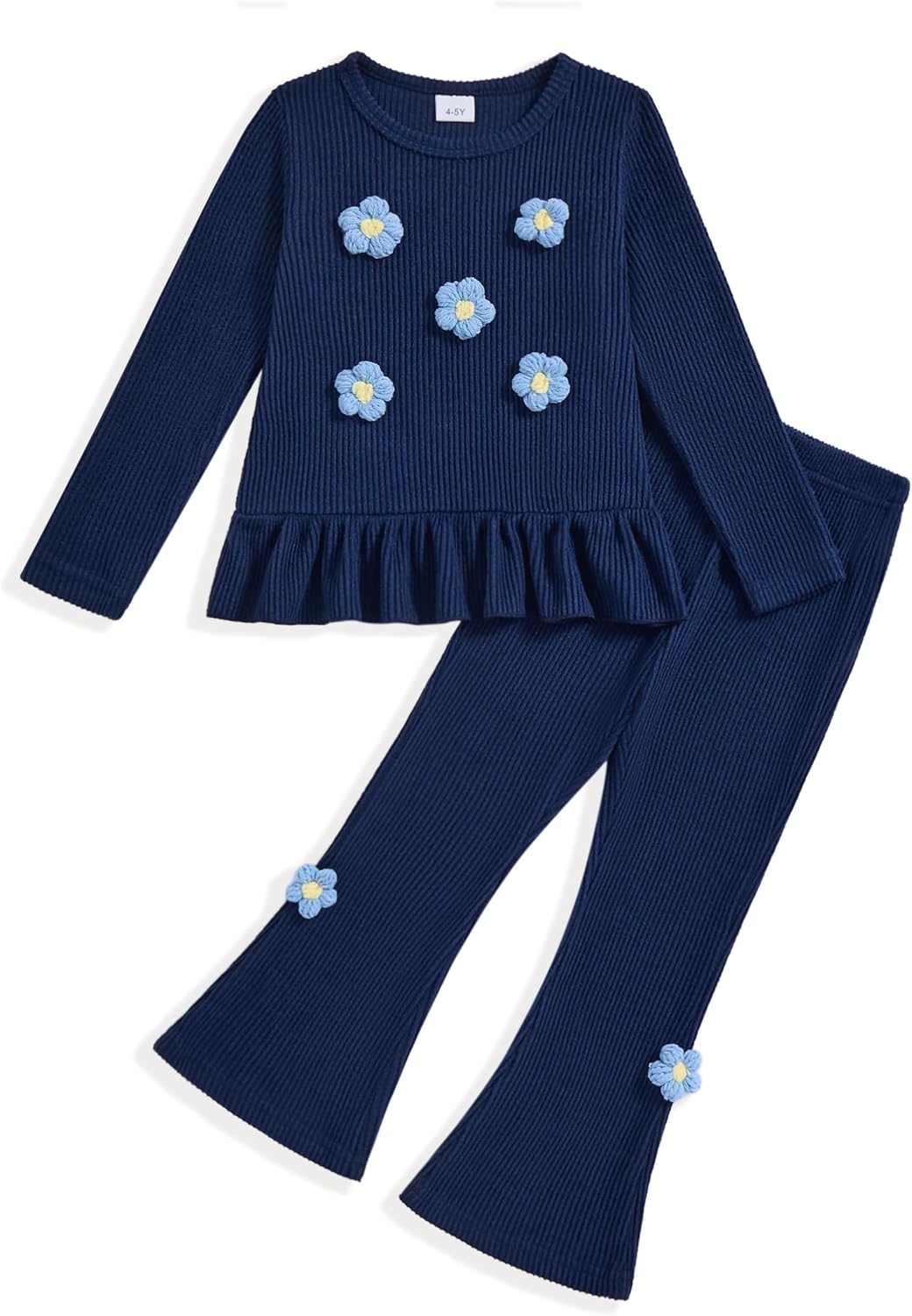 Toddler Girl Clothes Cute Ruffle Fall Outfits for Kids Girls