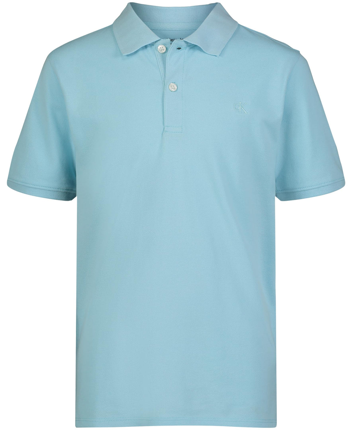 Calvin Klein Boys Short Sleeve Micro Pique Solid Polo, Button Closure, Soft & Comfortable