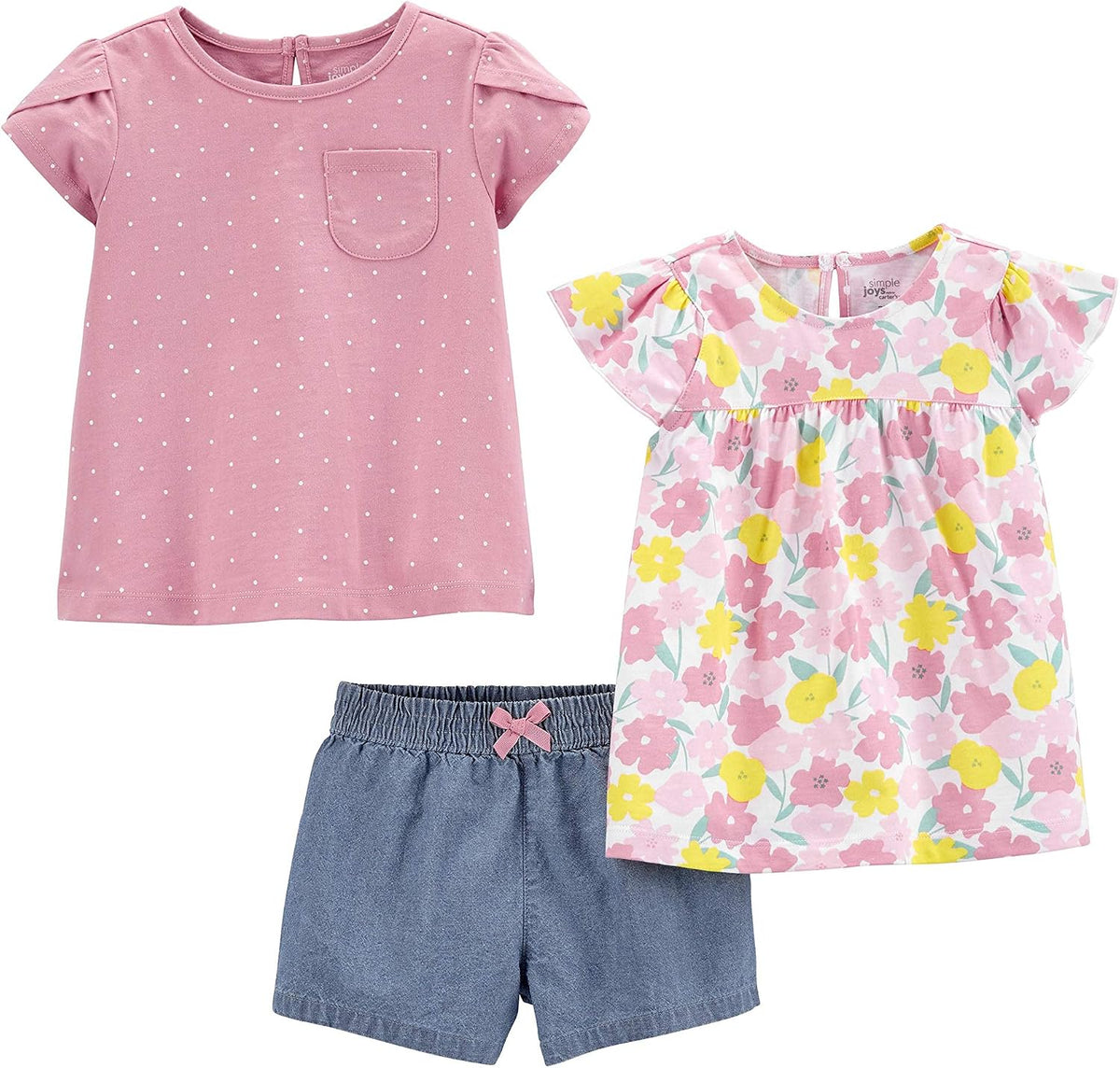 Simple Joys by Carter's Baby Girls' 3-piece Playwear Set