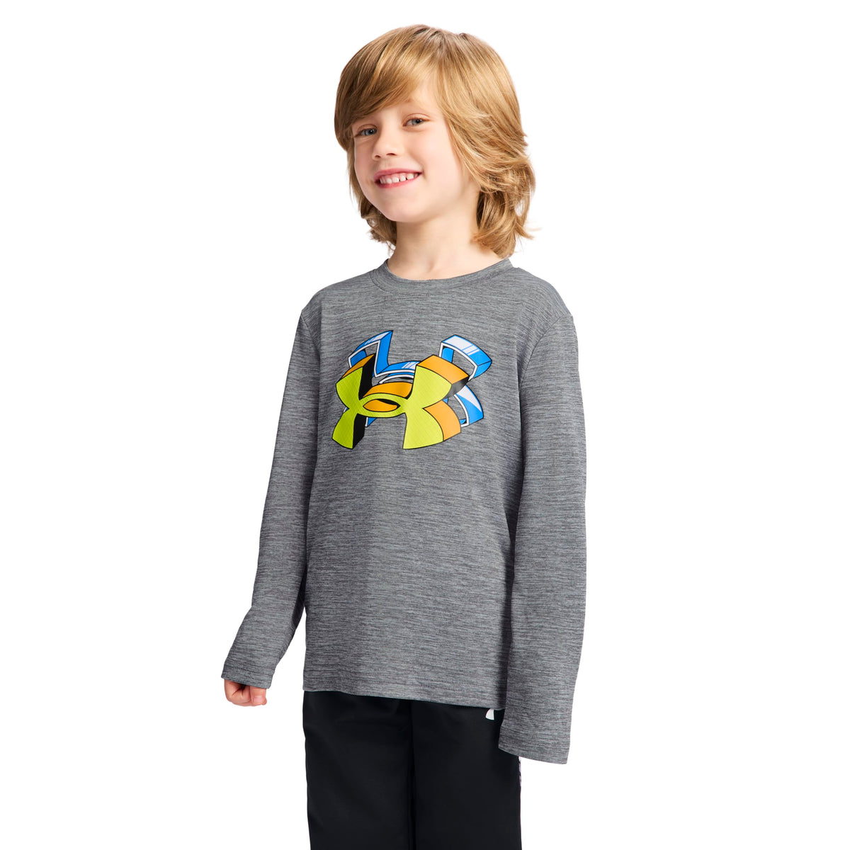 Under Armour Boys' Long Sleeve Logo Graphic T-Shirt, Relaxed Fit