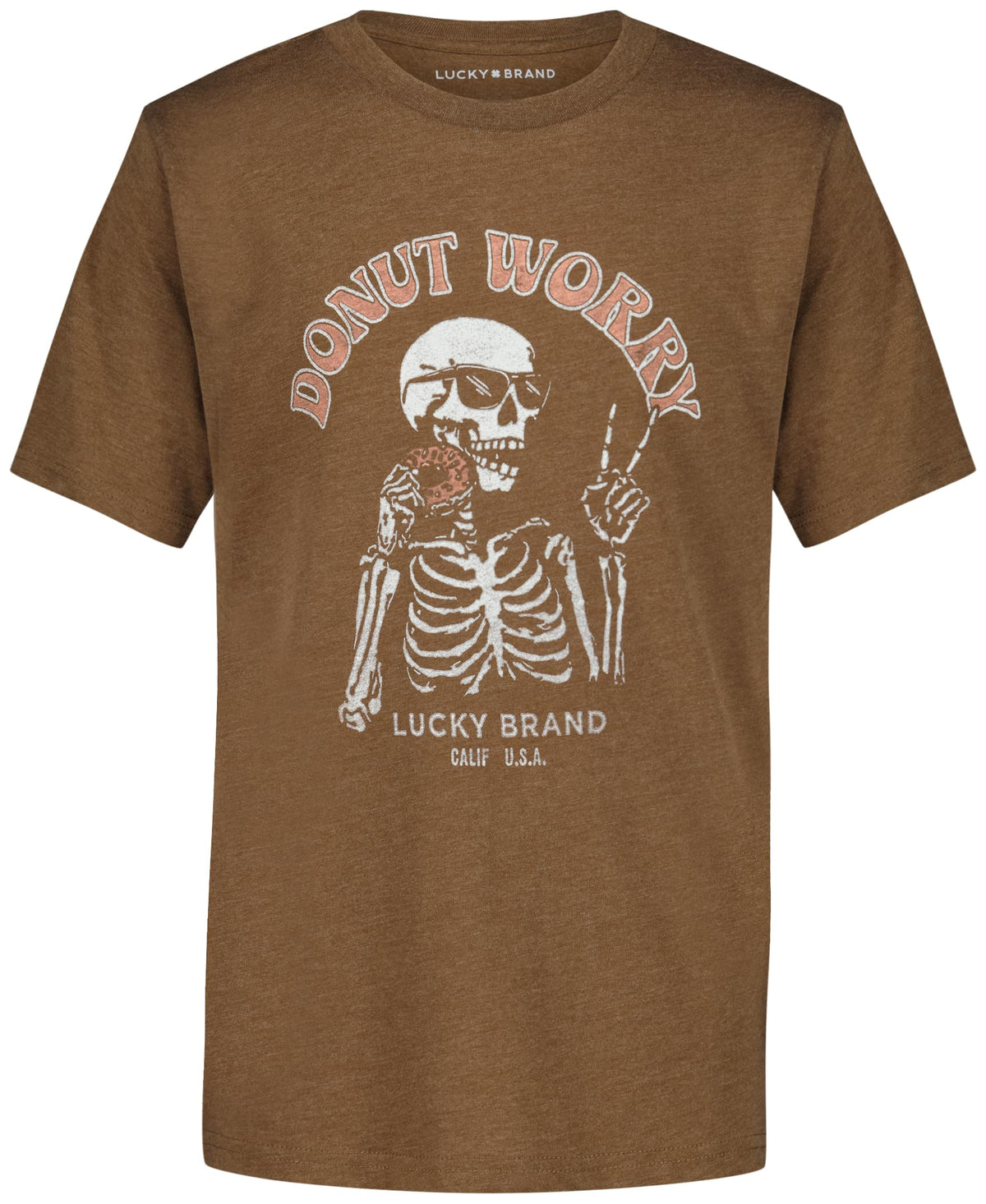 Lucky Brand Boys' Short Sleeve Graphic Crew Neck T-Shirt, Soft, Comfortable, Relaxed Fit
