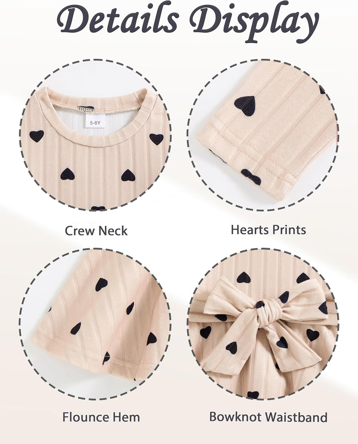 Toddler Girl Clothes Color Block Fall 2 Piece Outfit for Girls