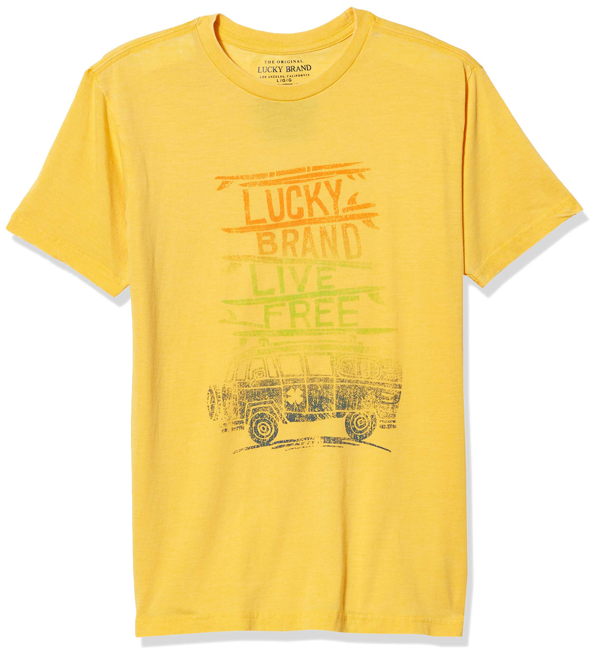 Lucky Brand Boys' Short Sleeve Graphic Crew Neck T-Shirt, Soft, Comfortable, Relaxed Fit