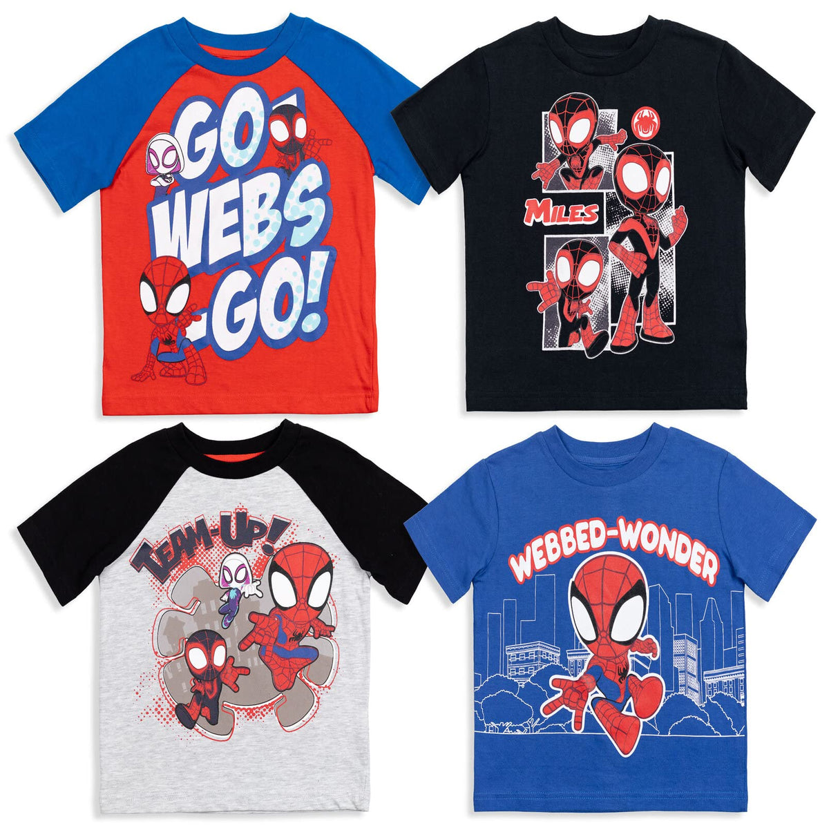 Marvel Boys' Short Sleeve T-Shirt 4-Pack Toddler to Little Kid