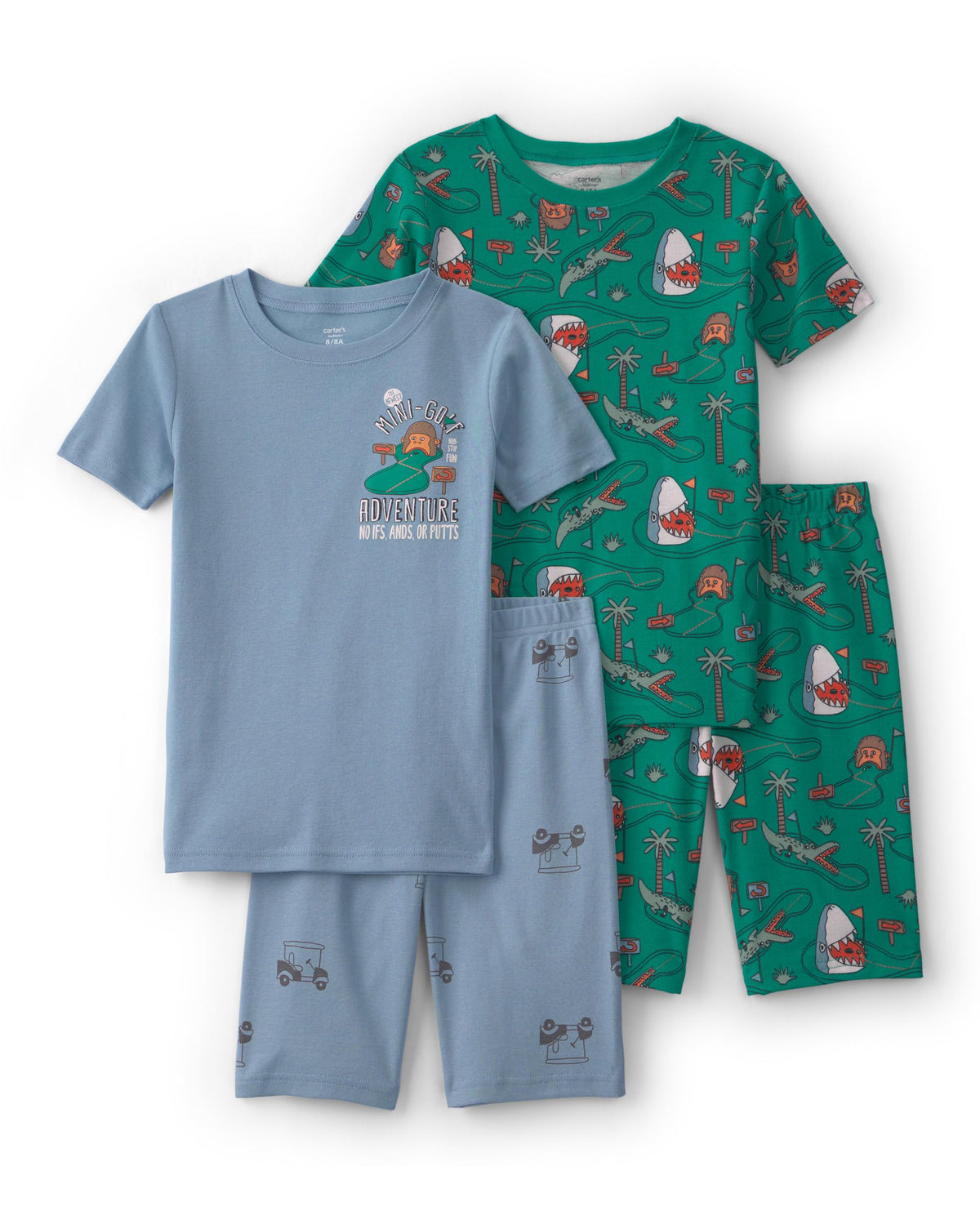Carter's Boys' 4-piece Tight Fit Cotton Pajama Set