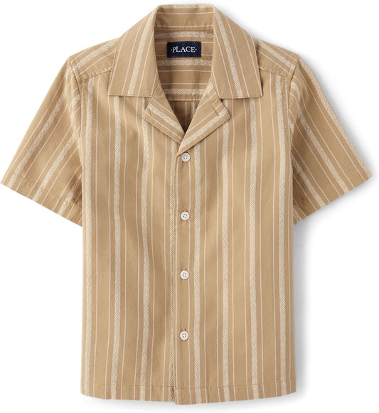 The Children's Place boys Short Sleeve Button Up Shirt