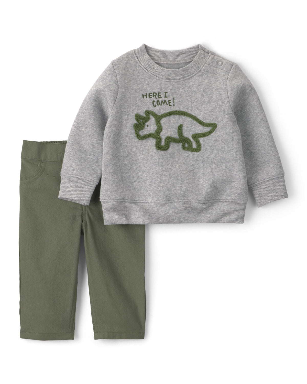 Carter's Baby Boys' 2-piece Pant Set Navy Blue Grey Little Champ Print