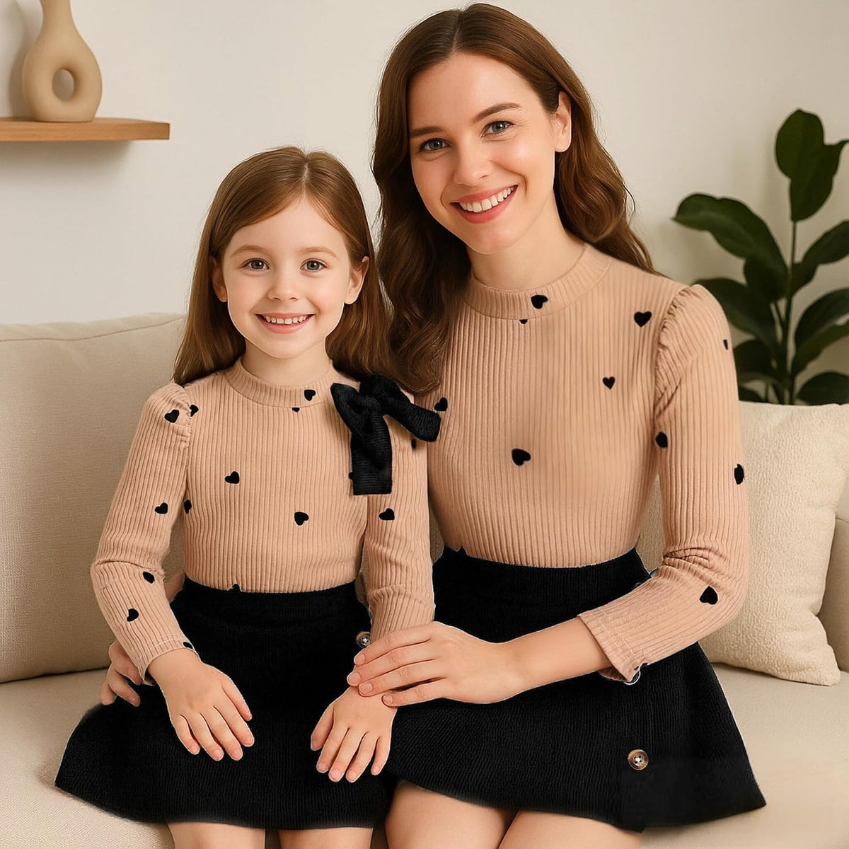 Toddler Girl Plaid Outfits Fall Winter Dress Knit Ribbed Bow Sweatshirt Tops and Button Fashion Skirts Set