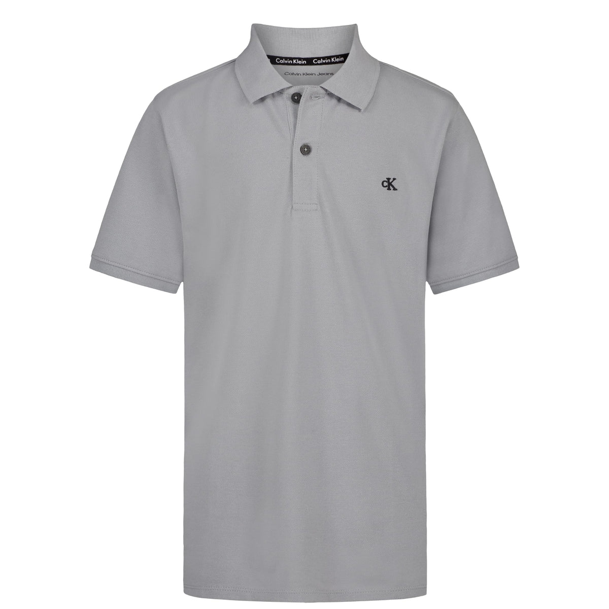 Calvin Klein Boys Short Sleeve Micro Pique Solid Polo, Button Closure, Soft & Comfortable