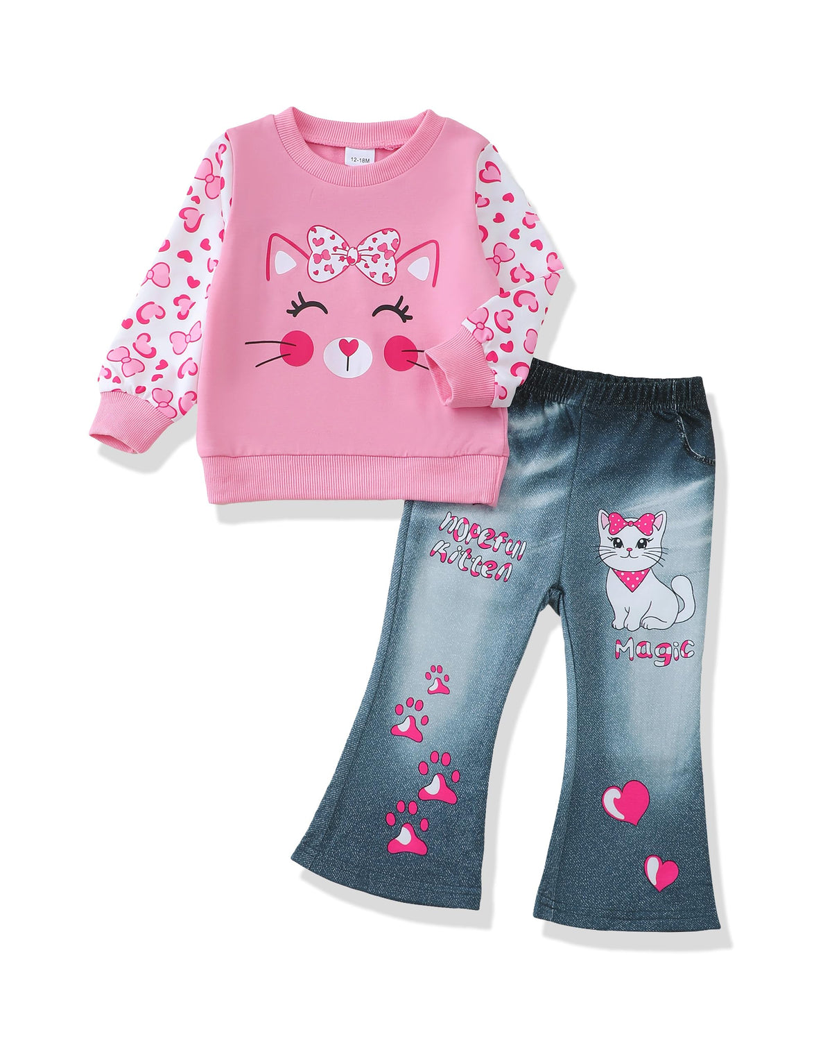 Renotemy Toddler Baby Girl Clothes Fall Winter Outfits Gifts 12Months-5T