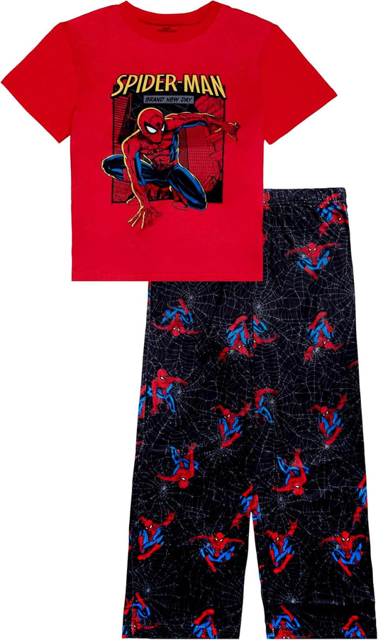 Marvel Boys' 2-piece Loose-fit Set, Superhero Pajamas, Soft & Cute for Kids