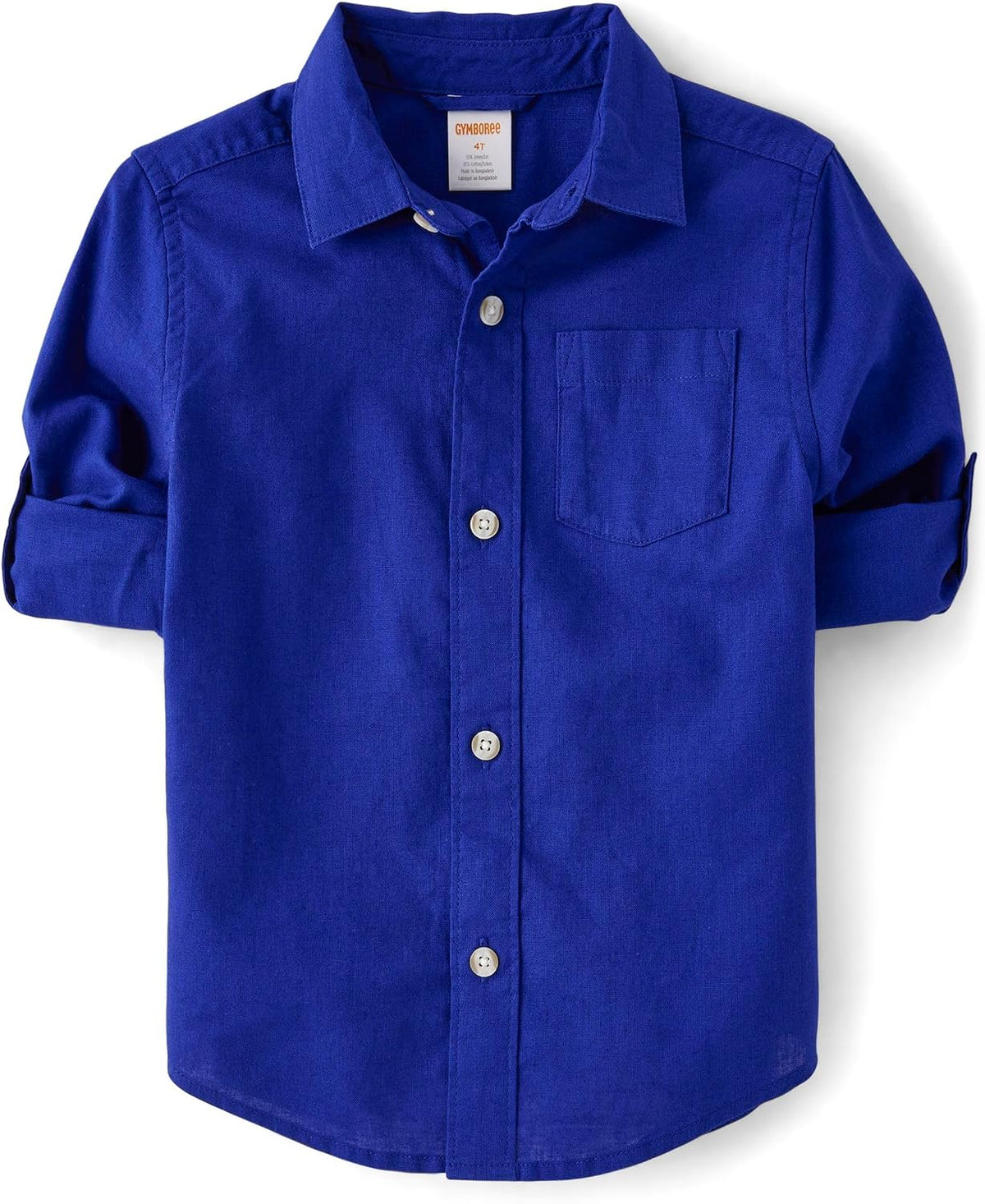 Gymboree boys And Toddler Long Sleeve Linen Button Up Shirt