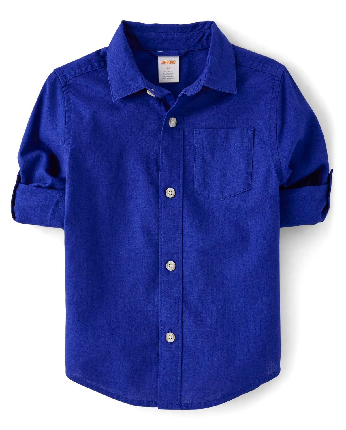 Gymboree boys And Toddler Long Sleeve Linen Button Up Shirt