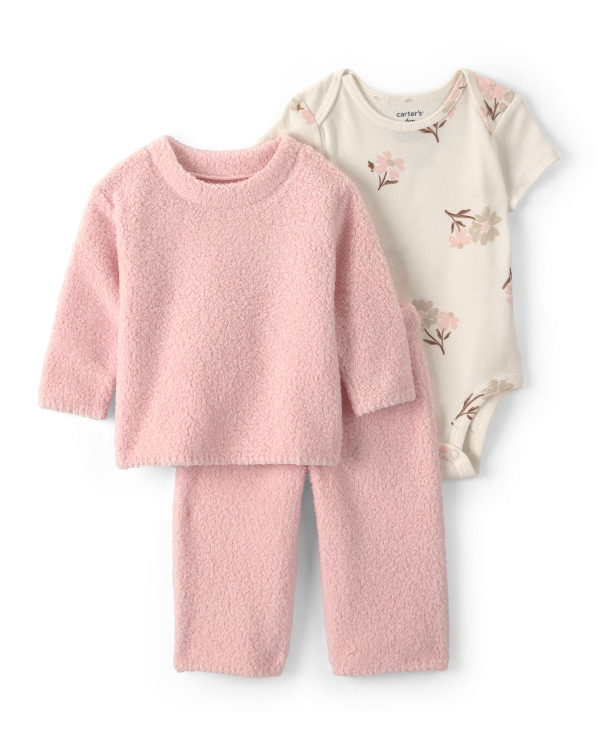 Carter's Baby Girls' 3-piece Bodysuit Pant Sets