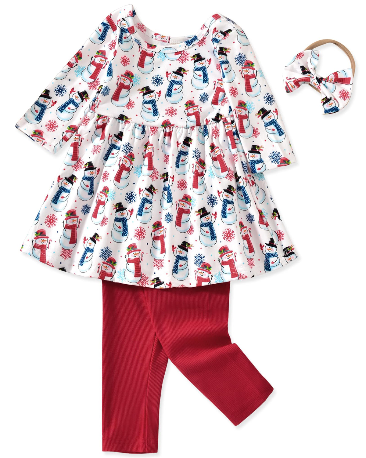 Aalizzwell Toddler Girls Floral Tunic Outfit for Fall Winter