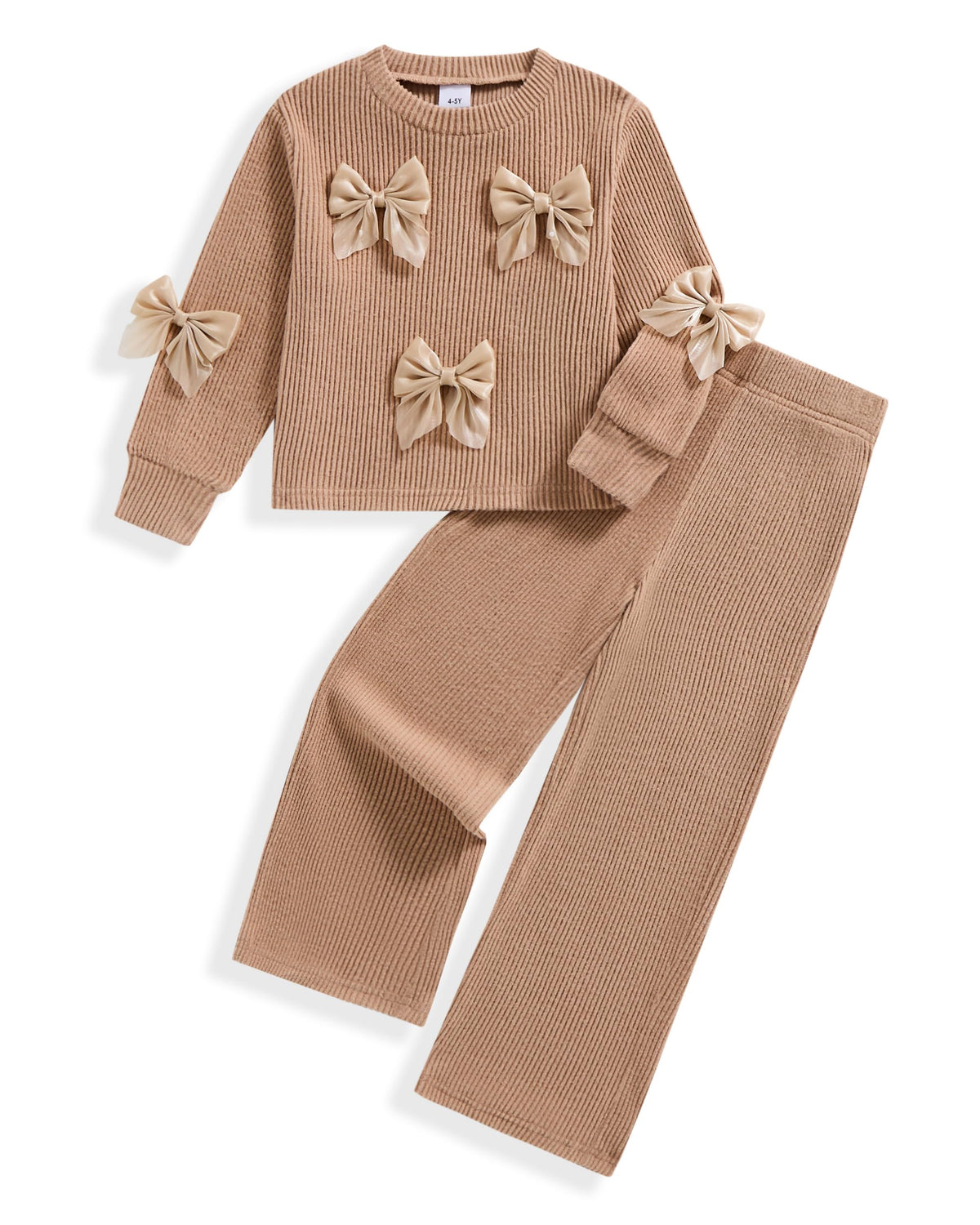 Toddler Girl Clothes 2 Piece Little Girls Bowknot Fall Outfits