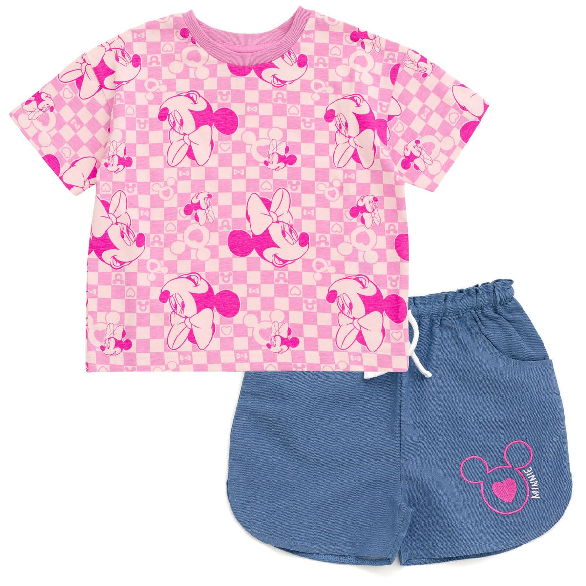 Disney Minnie Mouse Girls' 2-Piece Graphic T-Shirt and Shorts Set