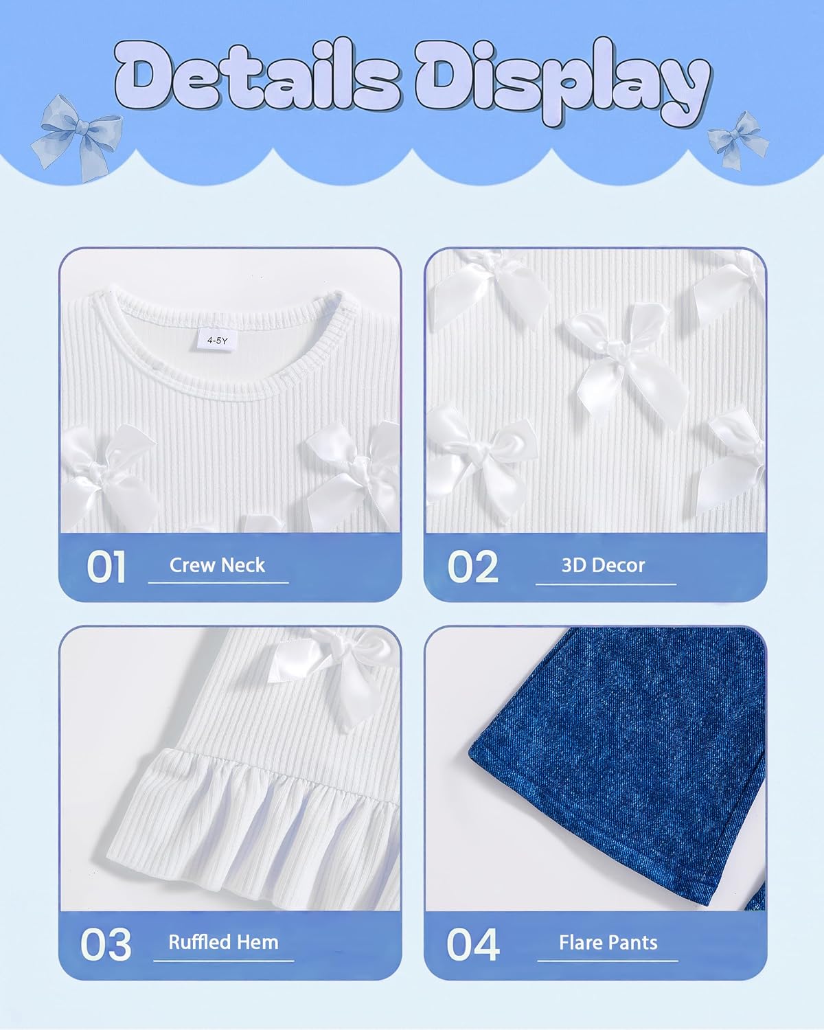 Toddler Girl Clothes Cute Ruffle Fall Outfits for Kids Girls