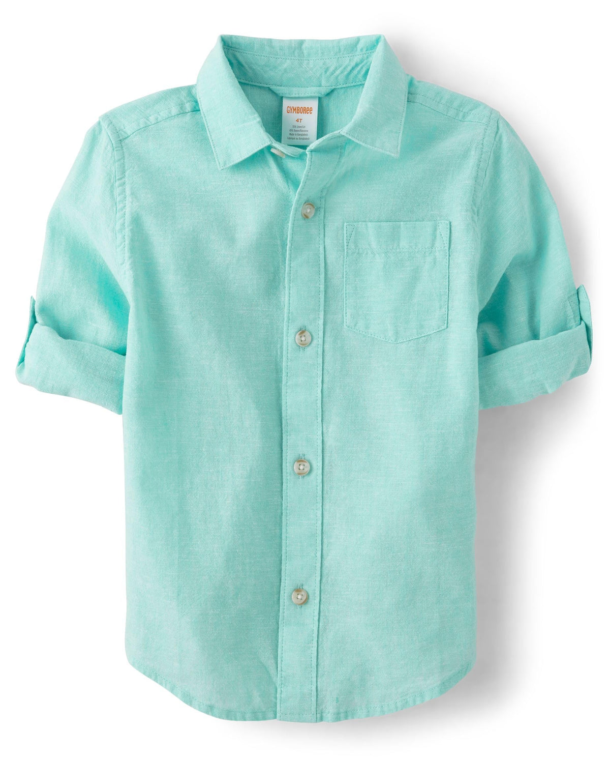 Gymboree boys And Toddler Long Sleeve Linen Button Up Shirt