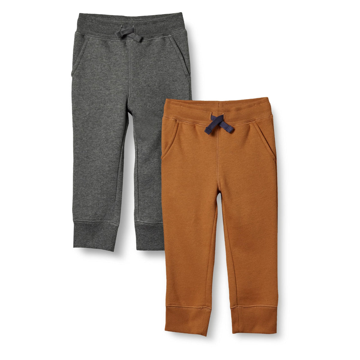 Amazon Essentials Boys and Toddlers' Fleece Jogger Sweatpants with Elastic Waist and Drawstring, Multipacks