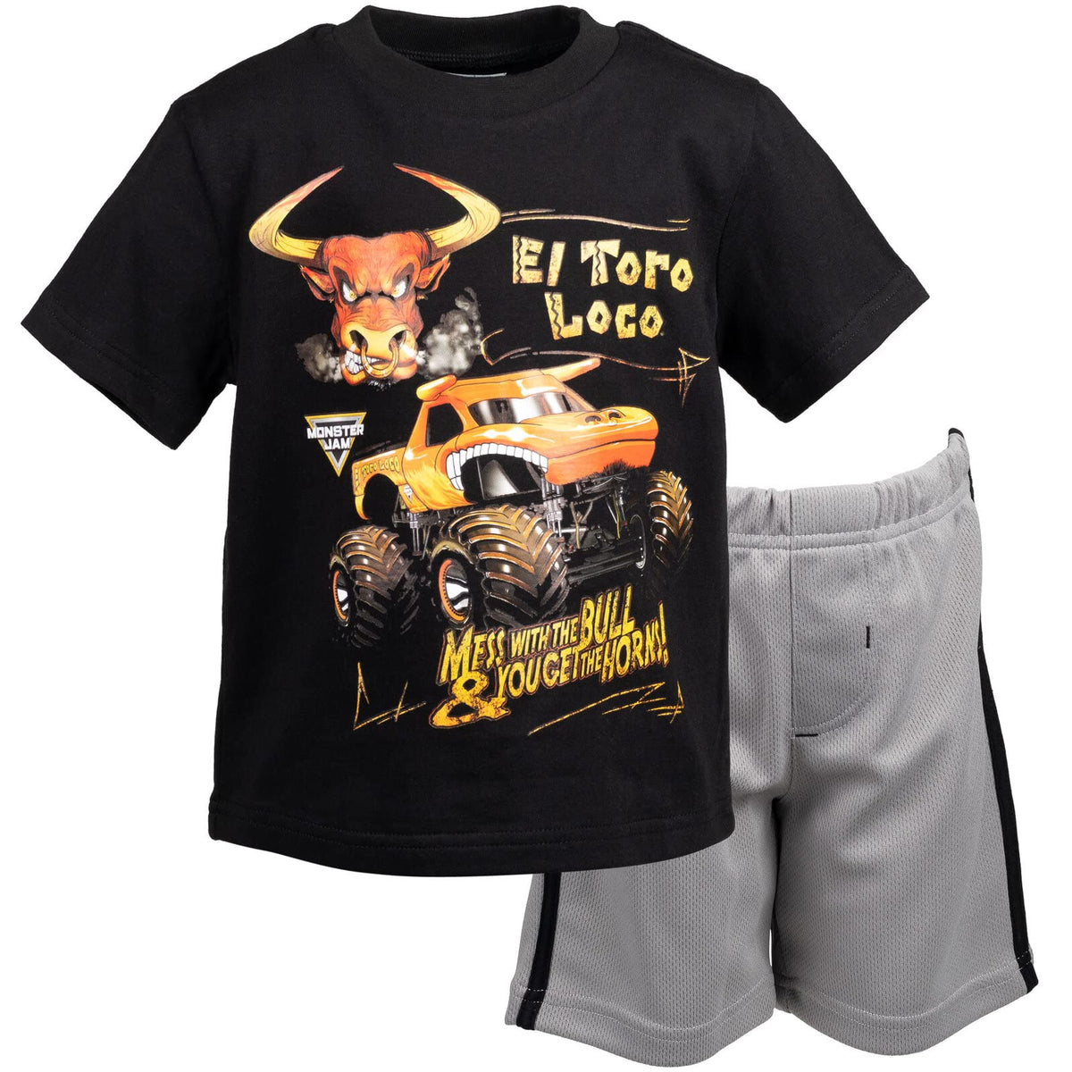 Monster Jam Boys' Athletic 2-Piece T-Shirt and Shorts Set Toddler to Big Kid